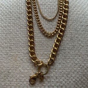 Origami Owl gold multi- layered chain